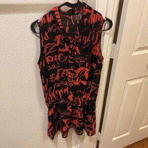 Miss Sixty Graphic Sleeveless Blouse